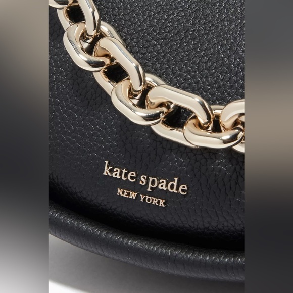 KATE SPADE NEW YORK Smile Small Crossbody Bag in Pebbled Leather Black - Picture 10 of 11